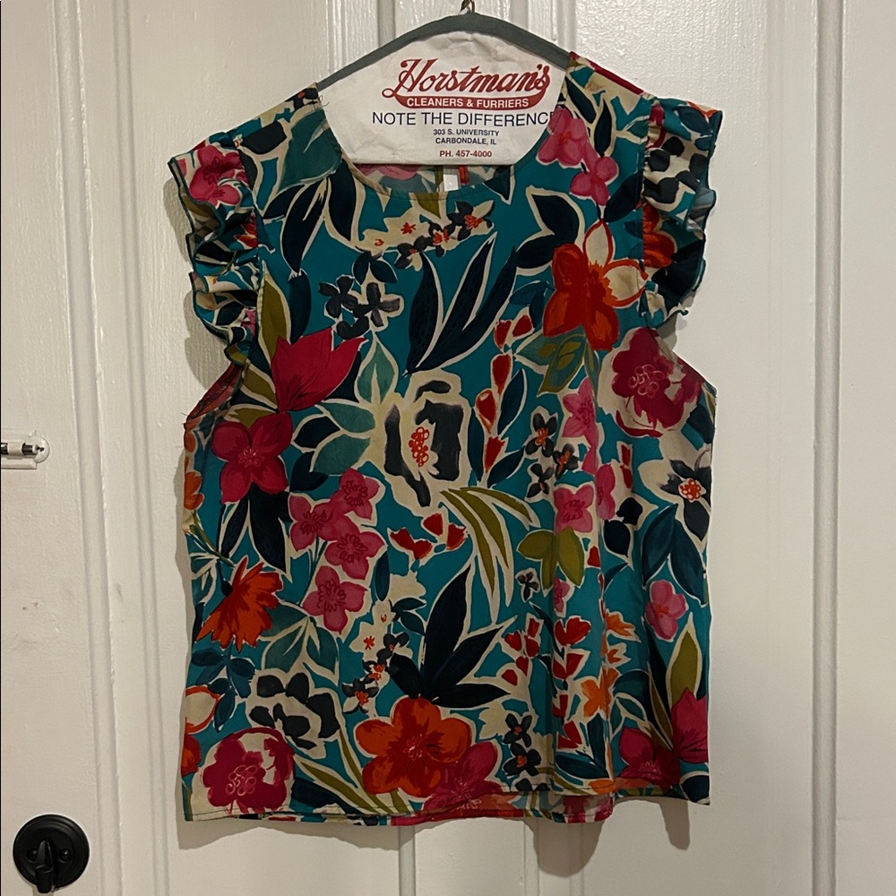 SHEIN Multicolor Floral Ruffle Blouse (Pick 3 for $15)